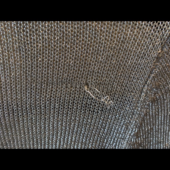 Topshop Silver Wrap Knit Top - Picture 6 of 7